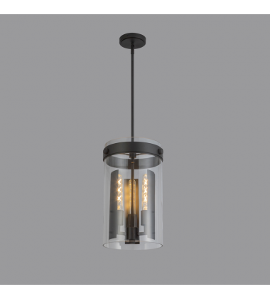 Dahlia 3 Light Pendant, Black-(AC10051BK)-Artcraft