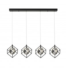  Tulip Collection Integrated LED 4-Light Island Light, Matte Black-(AC1012)-Artcraft