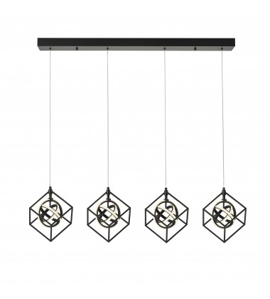  Tulip Collection Integrated LED 4-Light Island Light, Matte Black-(AC1012)-Artcraft