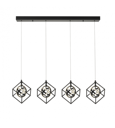  Tulip Collection Integrated LED 4-Light Island Light, Matte Black-(AC1012)-Artcraft