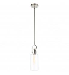  Single Large Glass Clear Pendant-(AC10121SN)-Artcraft