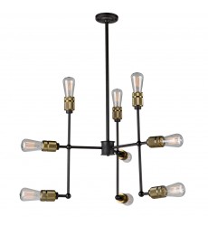 Jersey 9-Light Chandelier-(AC10589VB)-Artcraft  Jersey 9-Light Chandelier-(AC10589VB)-Artcraft