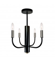  Avalon 4 Light Semi Flushmount Brushed Nickel & Black-(AC10624BN)-Artcraft