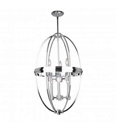  Roxbury 6-Light Chandelier-(AC10696CH)-Artcraft