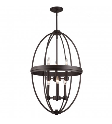  Roxbury 6-Light Chandelier-(AC10696OB)-Artcraft