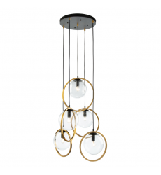  Lugano 5 Light Cord Pendant-(AC10895VB)-Artcraft