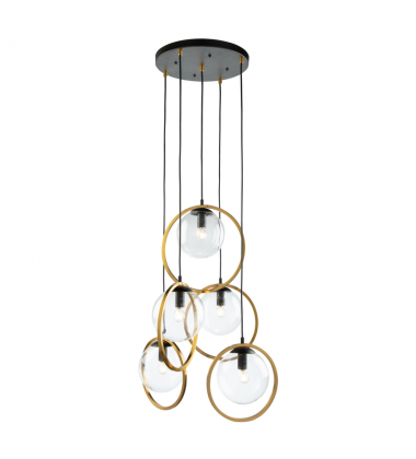  Lugano 5 Light Cord Pendant-(AC10895VB)-Artcraft