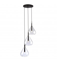  Conic 3 Light Pendant Black-(AC11163BK)-Artcraft