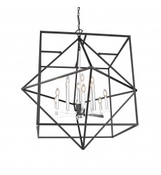 Roxton 12 Light Chandelier (Matte Black & Polished Nickel)-(AC11202PN)-Artcraft Roxton 12 Light Chandelier (Matte Black & Polished Nickel)-(AC11202PN)-Artcraft
