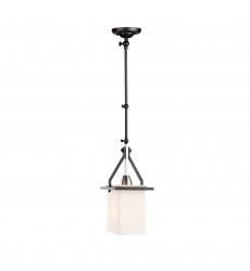 Brydon 1 Light Sconce/Pendant Black and Brushed Nickel (Rectangular Glasswre)-(AC11240NB)-Artcraft  Brydon 1 Light Sconce/Pendant Black and Brushed Nickel (Rectangular Glasswre)-(AC11240NB)-Artcraft