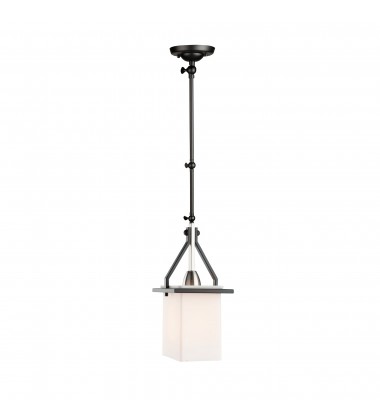 Brydon 1 Light Sconce/Pendant Black and Brushed Nickel (Rectangular Glasswre)-(AC11240NB)-Artcraft  Brydon 1 Light Sconce/Pendant Black and Brushed Nickel (Rectangular Glasswre)-(AC11240NB)-Artcraft
