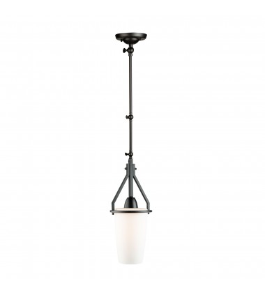  Brydon 1 Light Sconce/Pendant Black (Cylinder Glassware)-(AC11241BK)-Artcraft