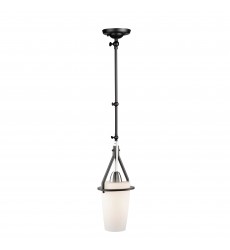 Brydon 1 Light Sconce/Pendant Black and Brushed Nickel (Cylinder Glasswre)-(AC11241NB)-Artcraft  Brydon 1 Light Sconce/Pendant Black and Brushed Nickel (Cylinder Glasswre)-(AC11241NB)-Artcraft