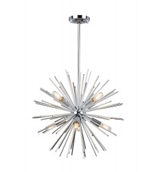  Sunburst  8 Light Chandelier (Chrome)-(AC11443CH)-Artcraft