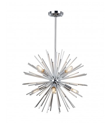  Sunburst  8 Light Chandelier (Chrome)-(AC11443CH)-Artcraft