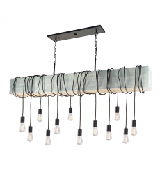  Farmhouse 12 Light Island Light (Beach Wood) AC11502BW - Artcraft