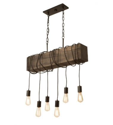 Farmhouse Collection 6-Light Island Light, Beach Wood AC11506BW - Artcraft Farmhouse Collection 6-Light Island Light, Beach Wood AC11506BW - Artcraft