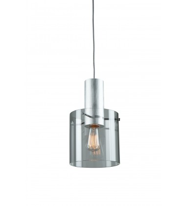  Henley 1 Light Pendant (Brushed Aluminum & Clear Glass)-(AC11520CL)-Artcraft