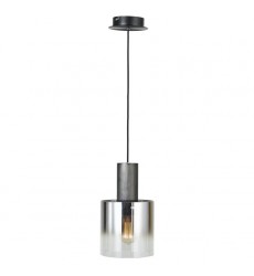  Henley 1 Light Pendant (Satin Black & Smoke Glass)-(AC11520SM)-Artcraft
