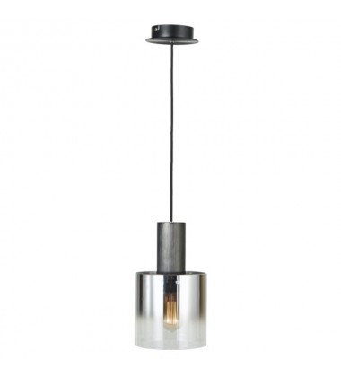 Henley 1 Light Pendant (Satin Black & Smoke Glass)-(AC11520SM)-Artcraft