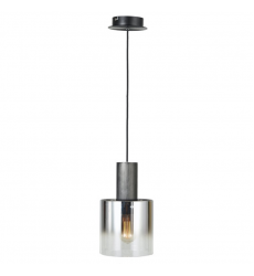 Henley 1 Light Pendant (Satin Black & Smoke Glass)-(AC11520SM)-Artcraft Henley 1 Light Pendant (Satin Black & Smoke Glass)-(AC11520SM)-Artcraft