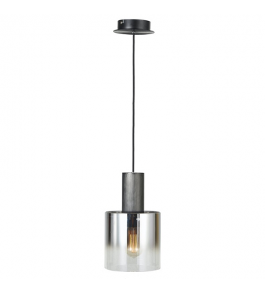 Henley 1 Light Pendant (Satin Black & Smoke Glass)-(AC11520SM)-Artcraft Henley 1 Light Pendant (Satin Black & Smoke Glass)-(AC11520SM)-Artcraft