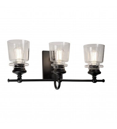  Castara 3 Light Wall Light AC11593BK-(AC11593BK)-Artcraft