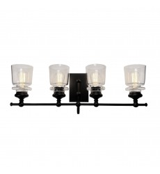  Castara 4 Light Wall Light AC11594BK-(AC11594BK)-Artcraft