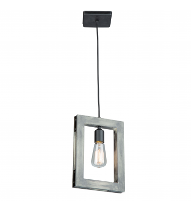  Gatehouse 1 Light Pendant (Beach Wood & Black) AC11651BK - Artcraft