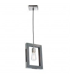  Gatehouse 1 Light Pendant (Dark Pine & Brushed Nickel)-(AC11651BN)-Artcraft