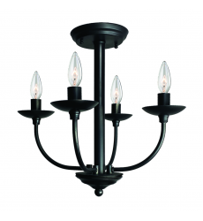 Wrought Iron AC11674BK Semi-Flush Mount AC11674BK - Artcraft  Wrought Iron AC11674BK Semi-Flush Mount AC11674BK - Artcraft