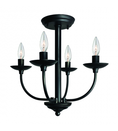  Wrought Iron AC11674BK Semi-Flush Mount AC11674BK - Artcraft