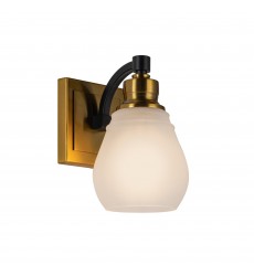 Nelson Collection 1-Light Bathroom Brass & Black-(AC11681BB)-Artcraft Nelson Collection 1-Light Bathroom Brass & Black-(AC11681BB)-Artcraft