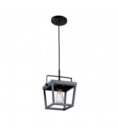 Carriage 1 Light Pendant Black-(AC11700BK)-Artcraft