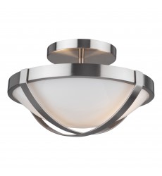  Cara Collection 2-Light Flush Mount, Brushed Nickel-(AC11703BN)-Artcraft