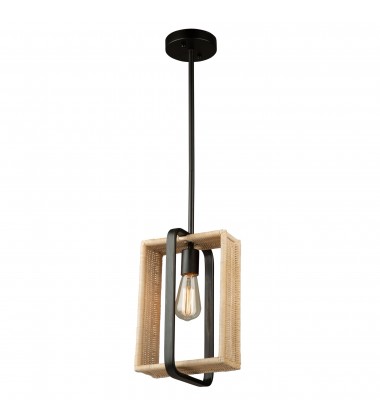  Perris 1 Light Pendant Black-(AC11711BK)-Artcraft