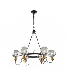  Martina 6 Light Chandelier-(AC11727BK)-Artcraft