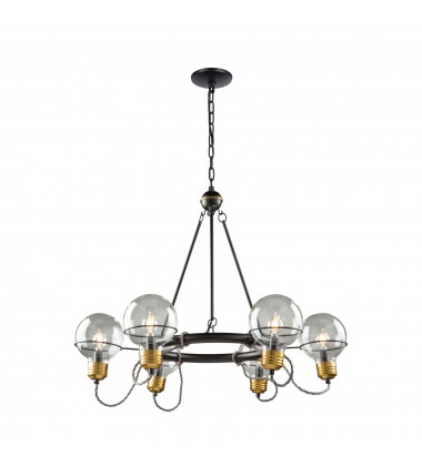  Martina 6 Light Chandelier-(AC11727BK)-Artcraft