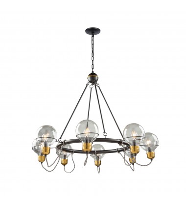  Martina 8 Light Chandelier-(AC11728BK)-Artcraft
