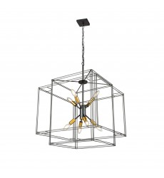 Artisan 8 Light Pendant-(AC11738BK)-Artcraft Artisan 8 Light Pendant-(AC11738BK)-Artcraft