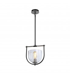 Cheshire Collection 1-Light Pendant, Black & Nickel-(AC11741NB)-Artcraft Cheshire Collection 1-Light Pendant, Black & Nickel-(AC11741NB)-Artcraft