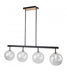  Aurelia Collection 4-Light Island Light, Matte Black & Brass-(AC11764VB)-Artcraft