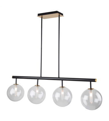 Aurelia Collection 4-Light Island Light, Matte Black & Brass-(AC11764VB)-Artcraft Aurelia Collection 4-Light Island Light, Matte Black & Brass-(AC11764VB)-Artcraft