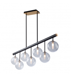  Aurelia Collection 7-Light Island Light, Matte Black & Brass-(AC11767VB)-Artcraft