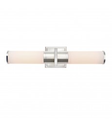  Positano Collection 2-Light Bathroom Vanity Light Polished Nickel and White Glass-(AC11772WN)-Artcraft