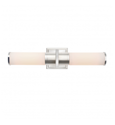  Positano Collection 2-Light Bathroom Vanity Light Polished Nickel and White Glass-(AC11772WN)-Artcraft