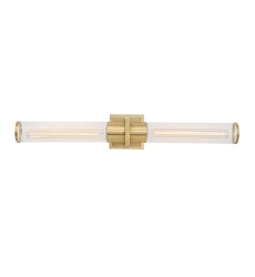  Positano - 2-Light Bathroom Vanity Light - Clear Glass/Satin Brass-(AC11773CB)-Artcraft