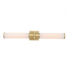  Positano - 2-Light Bathroom Vanity Light - White Glass/Satin Brass-(AC11773WB)-Artcraft