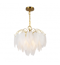  Alessia Collection 4-Light Chandelier Brushed Brass-(AC11780BR)-Artcraft