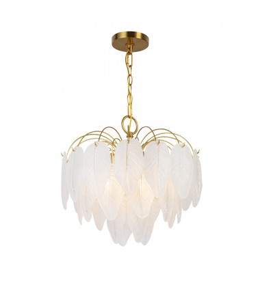  Alessia Collection 4-Light Chandelier Brushed Brass-(AC11780BR)-Artcraft